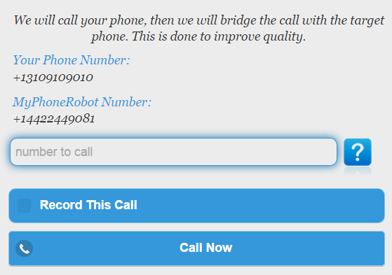 phone number call